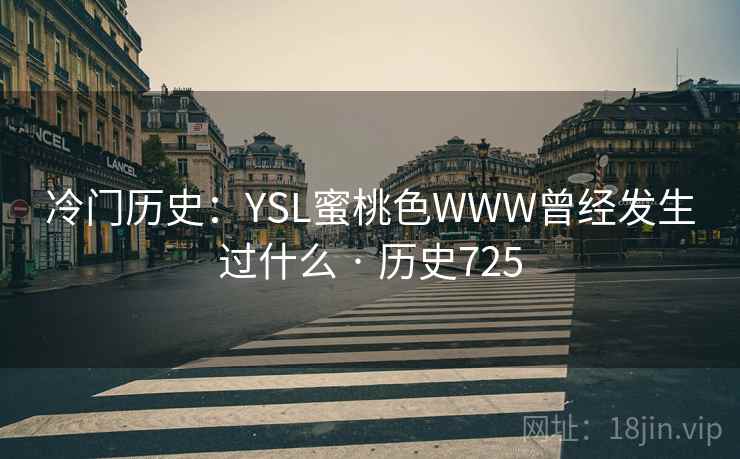 冷门历史：YSL蜜桃色WWW曾经发生过什么 · 历史725  第2张